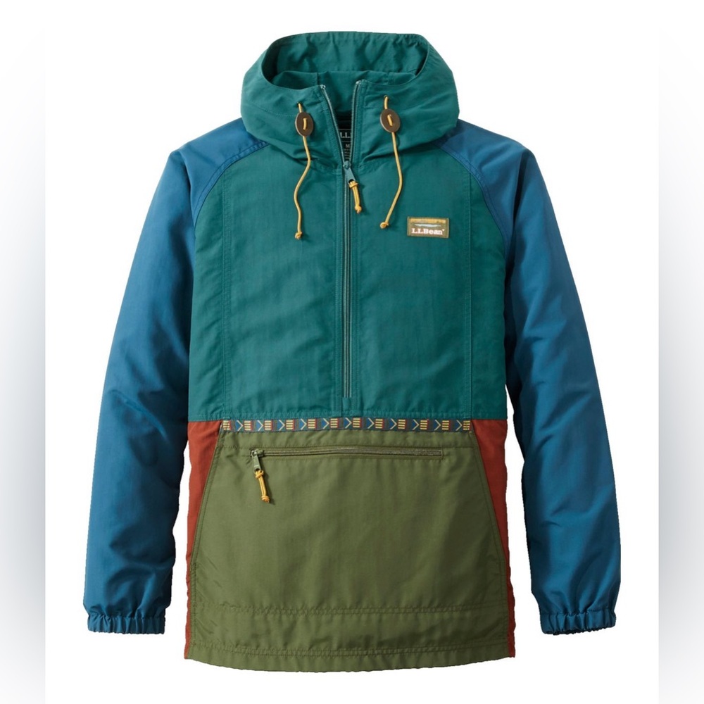 L.L.Bean Men’s Colorblock Anorak Windbreaker – Size L